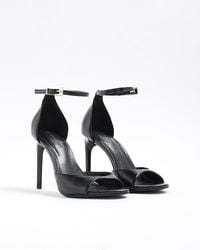 River Island - Heels Closed Back Open Toe Skinny Shoes Pu - Lyst