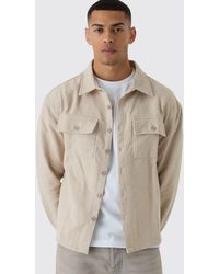 BoohooMAN - Boucle Heavyweight Overshirt - Lyst