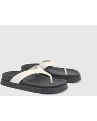 Boohoo - Wide Fit Chunky Platform Flip Flops - Lyst
