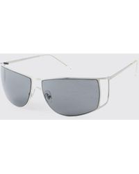 BoohooMAN - Metal Rim Aviator Sunglasses - Lyst