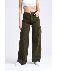Hiccup - Mid Rise Pocket Cargo Jeans - Lyst