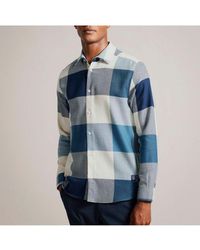 Ted Baker - Neetly Long Sleeve Scale Check Shirt - Lyst