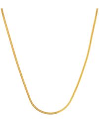 The Jewellery Stockroom - 18Ct Plated Sterling Foxtail Chain Adjustable Necklace - Lyst