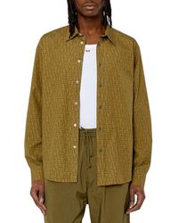 DIESEL - S-Umbe-Mon Shirts Long Sleeve Logo Print - Lyst