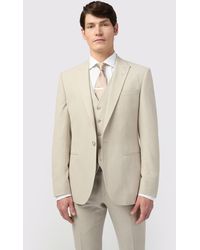 Alexandre Silver Label - Tailored Fit Stone Linen Jacket - Lyst