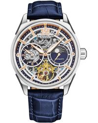 Stuhrling - Vanguard 1019 Dual Time Automatic Skeleton - Lyst