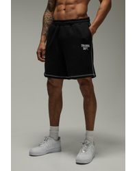 BoohooMAN - Training Dept Contrast Stitch 7Inch Short - Lyst