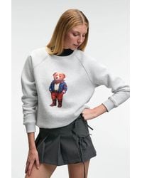 Grimelange - Oversized Printed Crew Neck Sweatshirt - Lyst