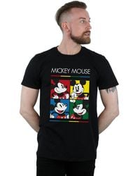 Disney - Mickey Mouse Square Colour T-Shirt Cotton - Lyst