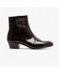 Club Cubano - Emmanuel Smooth Leather Cuban Heel Boots - Lyst