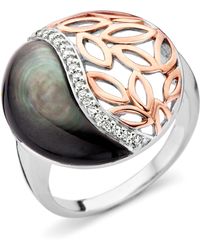 Orphelia - Ladies Embellished 925 Sterling Ring - Lyst