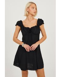 Brave Soul - Woven Cap Sleeve Panelled Mini Dress - Lyst