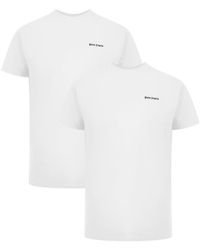 Palm Angels - Two-Pack Classic Logo T-Shirts Cotton - Lyst