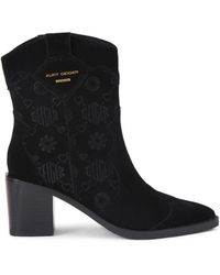 Kurt Geiger - Suede Kgl Western Ankle Boots - Lyst