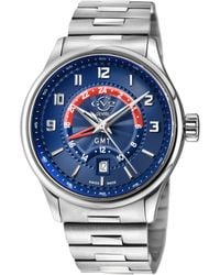 Gv2 - Giromondo Dial Stainless Steel Watch - Lyst