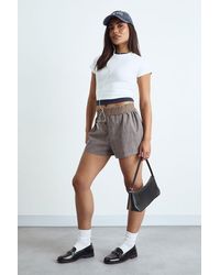 Boohoo - Basic Rib Short Sleeve Fitted Top - Lyst