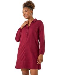 Roman - Collared Shift Shirt Dress - Lyst