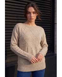 Roman - Petite Sequin Cable Knit Jumper - Lyst