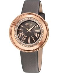 Gevril - Gandria Swiss Diamond Bronze Mop Dial, Genuine Italian Made Leather Watch - Lyst
