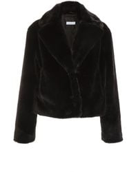 Quiz - Short Faux Fur Collar Jacket - Lyst