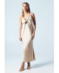 Oasis - Petite Strappy Tie Detail Bridesmaids Dress - Lyst