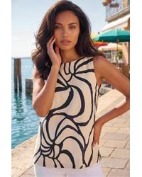 Roman - Mono Abstract Print Shell Top - Lyst