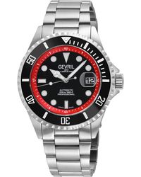 Gevril - Wall Street Swiss Automatic Sellita Sw200 Enamel Dial, Ss Satin And Polished Bracelet Watch - Lyst
