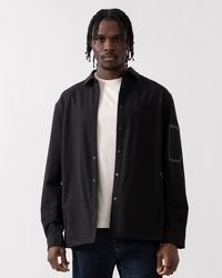 BOSS - Lite Water-repellent Overshirt With Four-way Stretch - Lyst