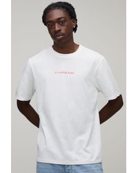 BoohooMAN - Regular It's Coming Home Print T-Shirt - Lyst