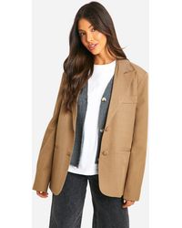 Boohoo - Single Breasted Relaxed Fit Tailored Blazer - Lyst