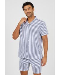 Brave Soul - Cotton Revere Collar Short Sleeve Shirt - Lyst