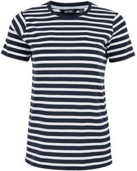 Regatta - Bayletta Gestreept T-shirt (marine, Wit) - Lyst