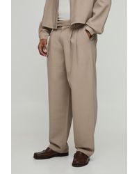 BoohooMAN - Double Pleat Relaxed Fit Co-Ord Tailored Trousers - Lyst