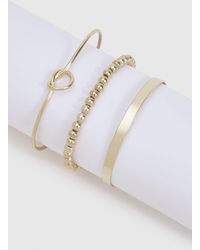 Boohoo - Knot Bangle Bracelet 3 Pack - Lyst