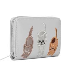 Woodland Leathers - Rfid Zip Around Purse – Cat Applique Wallet - Lyst