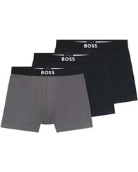 BOSS - Polycotton Boxer Briefs (Pack Of 3) - Lyst