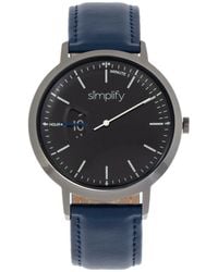 Simplify - The 6500 Leather-Band Watch - Lyst