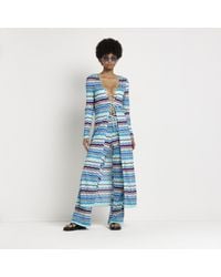 River Island - Kaftan Stripe Longline Knit - Lyst