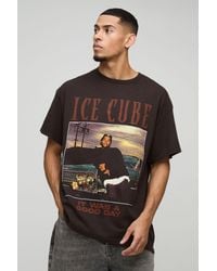 BoohooMAN - Oversized Ice Cube License Print T-Shirt - Lyst
