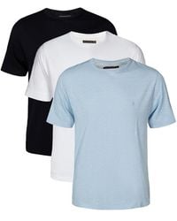 French Connection - 3 Pack Cotton Crew Neck Short Sleeve T-Shirts - Lyst