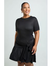 Boohoo - Plus Drop Hem T-Shirt Dress - Lyst