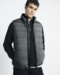 River Island - Quilted Gilet Regular Fit - Lyst