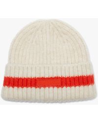 Joules - Popley Stripe Beanie/Neutral - Lyst