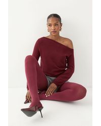 MissPap - Knitted Asymmetric Neckline Top - Lyst