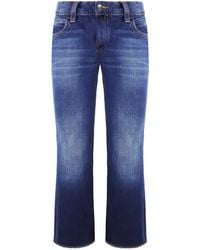 Armani - Emporio J34 Regular Fit Wijde Benen Dames Jeans - Lyst