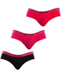 DIESEL - Pack-3 Panties Briefs Cotton Stretch A04030-0Hjaq - Lyst