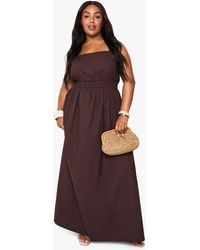 Boohoo - Plus Cotton Poplin Midaxi Dress - Lyst