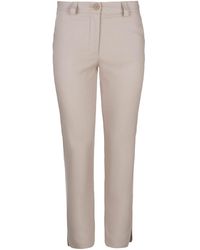 Conquista - Denim Style Cotton Pants - Lyst