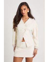 Boohoo - Tailored A-Line Mini Skirt - Lyst