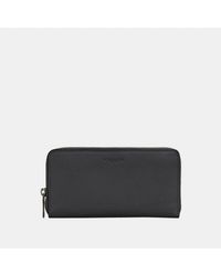 COACH - Accordion Zip Wallet Leather - Lyst